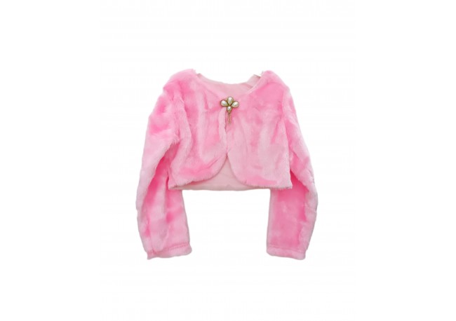 VESTA BLANA ROZ, Bolero elegant din blanita, pentru fetite VESTA BLANA ROZ, Bolero elegant din blanita, pentru fetite