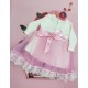 ROCHIE TULLE ROZ, Rochita eleganta, din bumbac, cu maneca lunga, dantela si tulle fin ROCHIE TULLE ROZ, Rochita eleganta, din bumbac, cu maneca lunga, dantela si tulle fin