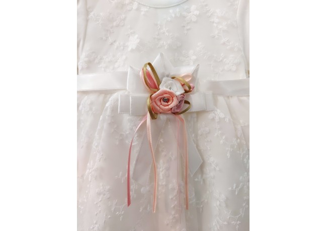 ROCHIE TULLE FLORICELE COD 252, Rochita eleganta, din bumbac, cu maneca lunga, dantela cu floricele ROCHIE TULLE FLORICELE COD 252, Rochita eleganta, din bumbac, cu maneca lunga, dantela cu floricele