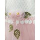 ROCHIE TULLE ROZ PAL COD 384, Rochita eleganta, din bumbac, cu maneca lunga, dantela si tulle fin ROCHIE TULLE ROZ PAL COD 384, Rochita eleganta, din bumbac, cu maneca lunga, dantela si tulle fin