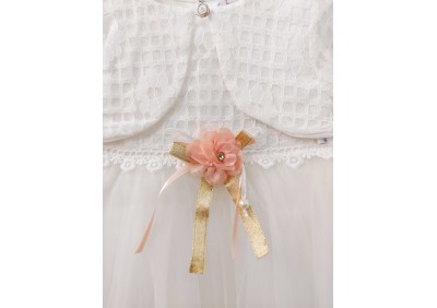 ROCHIE TULLE ALB CU BOLERO, 12 LUNI, COD 464 ROCHIE TULLE ALB CU BOLERO, 12 LUNI, COD 464
