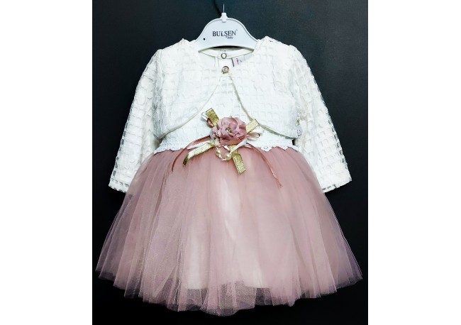 ROCHIE TULLE ROZ INCHIS CU BOLERO COD 464, Rochita eleganta , cu maneca lunga, din bumbac, cu bolero din dantela si fusta din tulle fin ROCHIE TULLE ROZ INCHIS CU BOLERO COD 464, Rochita eleganta , cu maneca lunga, din bumbac, cu bolero din dantela si fusta din tulle fin