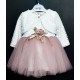 ROCHIE TULLE ROZ INCHIS CU BOLERO COD 464, Rochita eleganta , cu maneca lunga, din bumbac, cu bolero din dantela si fusta din tulle fin ROCHIE TULLE ROZ INCHIS CU BOLERO COD 464, Rochita eleganta , cu maneca lunga, din bumbac, cu bolero din dantela si fusta din tulle fin