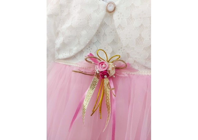 ROCHIE TULLE ROZ CU BOLERO COD 469, Rochita eleganta , cu maneca lunga, din bumbac, cu bolero din dantela si fusta din tulle fin ROCHIE TULLE ROZ CU BOLERO COD 469, Rochita eleganta , cu maneca lunga, din bumbac, cu bolero din dantela si fusta din tulle fin