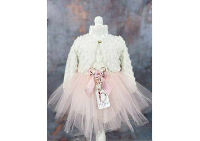 ROCHIE TULLE ROZ PAL CU BOLERO PLASA COD 481, Rochita eleganta , cu maneca lunga, din bumbac, cu bolero din dantela si fusta din tulle fin ROCHIE TULLE ROZ PAL CU BOLERO PLASA COD 481, Rochita eleganta , cu maneca lunga, din bumbac, cu bolero din dantela si fusta din tulle fin