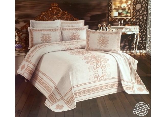 CUVERTURA DE LUX 2 PERSOANE 3 PIESE ELIF GRI CUVERTURA DE LUX 2 PERSOANE 3 PIESE ELIF GRI